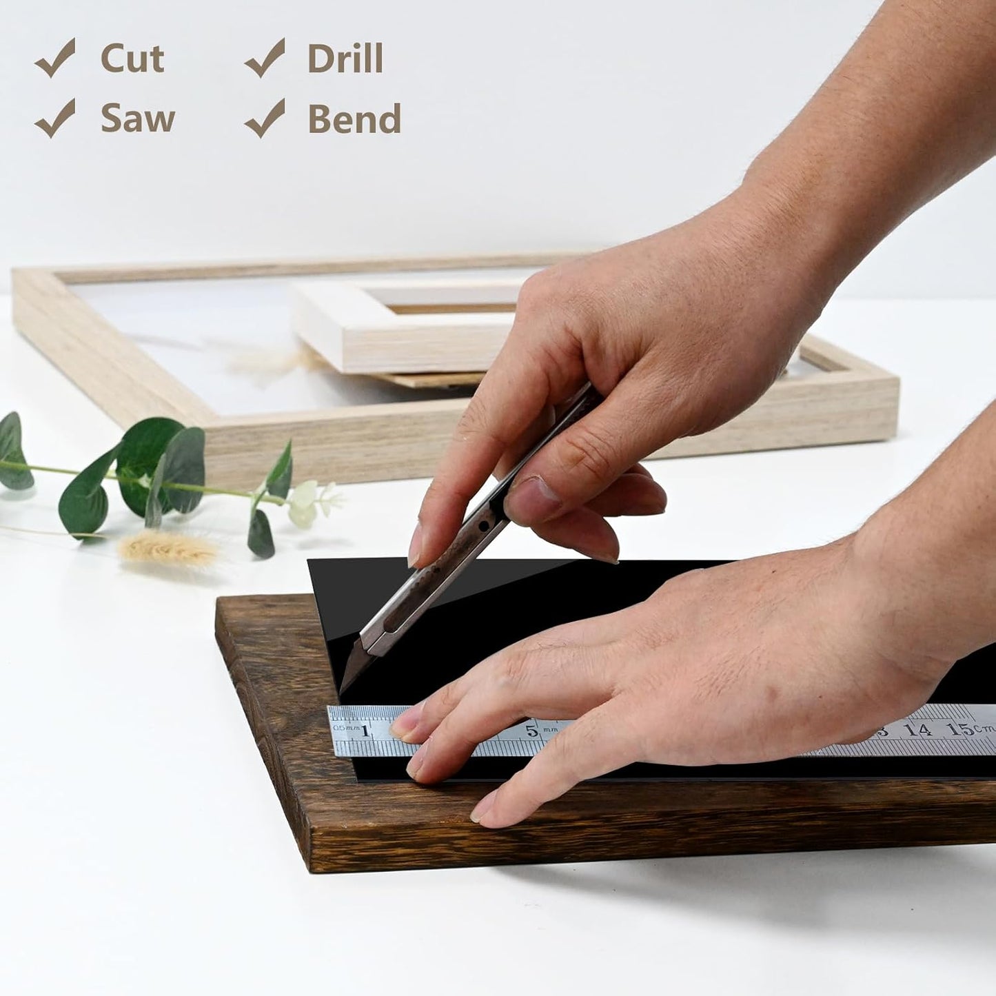 Egofine 11" x 14" Black Plexiglass Sheets 20 Pack 0.04 Inch Cast Acrylic Sheet Thick for DIY Craft Projects, Painting, Photography, Sign, Display Stand, Home Decor, Easy to Cut