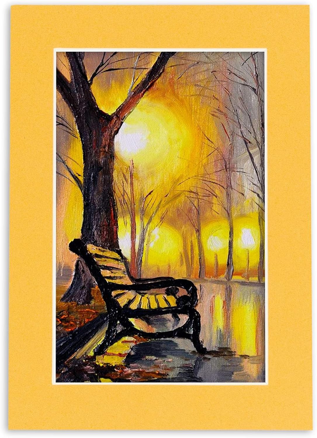 8.5x11 Mat Bevel Cut for 7x9 Photos - Acid Free Topaz Orange Precut Matboard - For Pictures, Photos, Framing - 4-ply Thickness