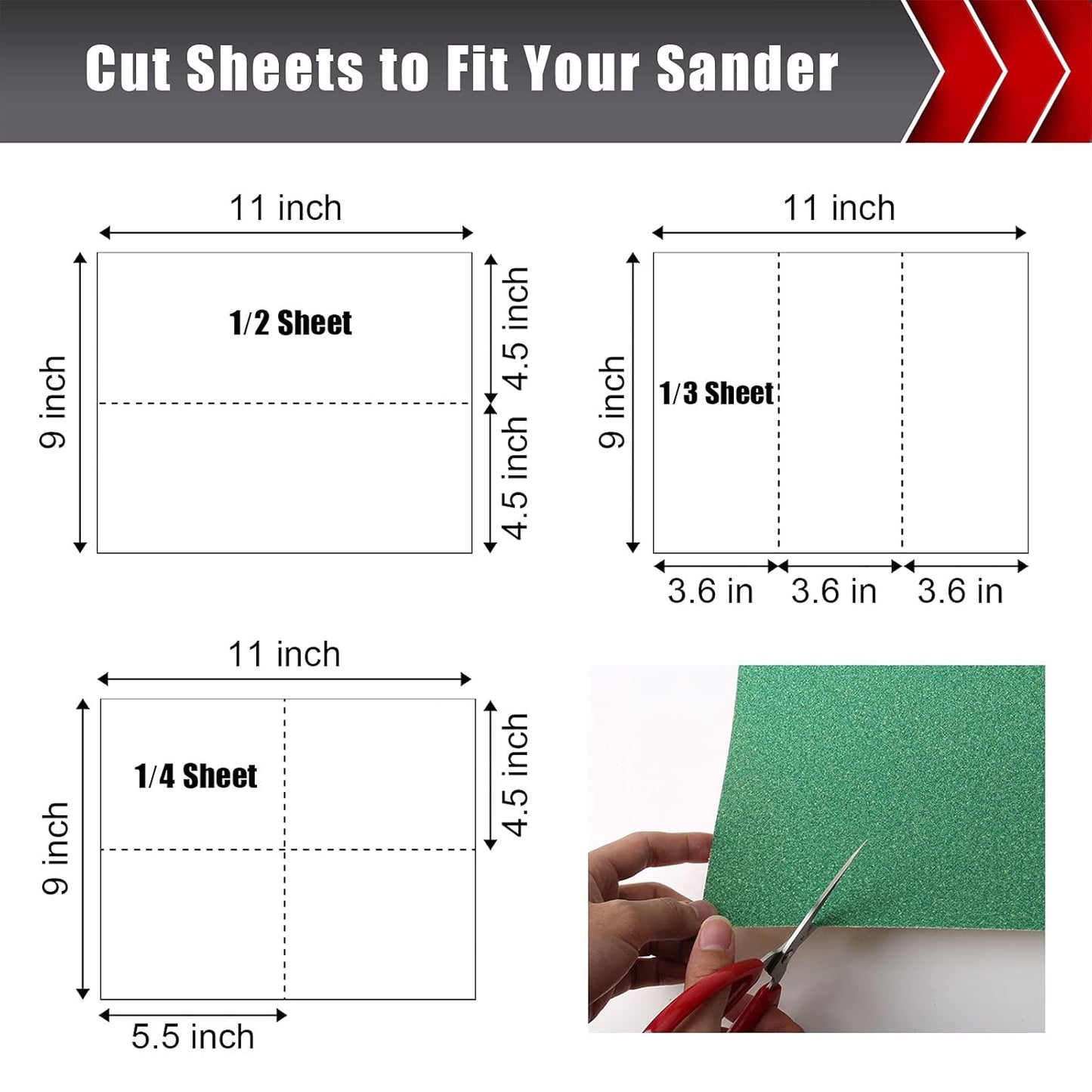 25 PCS Sandpaper, Sandpaper Assortment for Wood Metal Furniture Hand Sander Sand Paper 80/120/150/220/320 Grit Sandpaper Sheets Cut for Use 9" x 11"