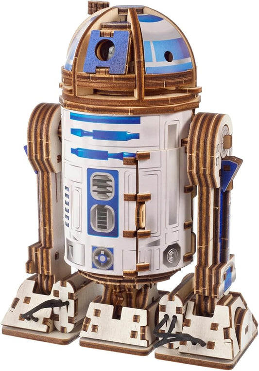 UGEARS Star Wars ™ R2-D2 ™ Wooden 3D Puzzles for Adults - Wooden Model Kits for Adults, Hobby Gifts for Men and Women, Mechanical Wood Puzzles Adult, Building Kits, 3D Puzzle