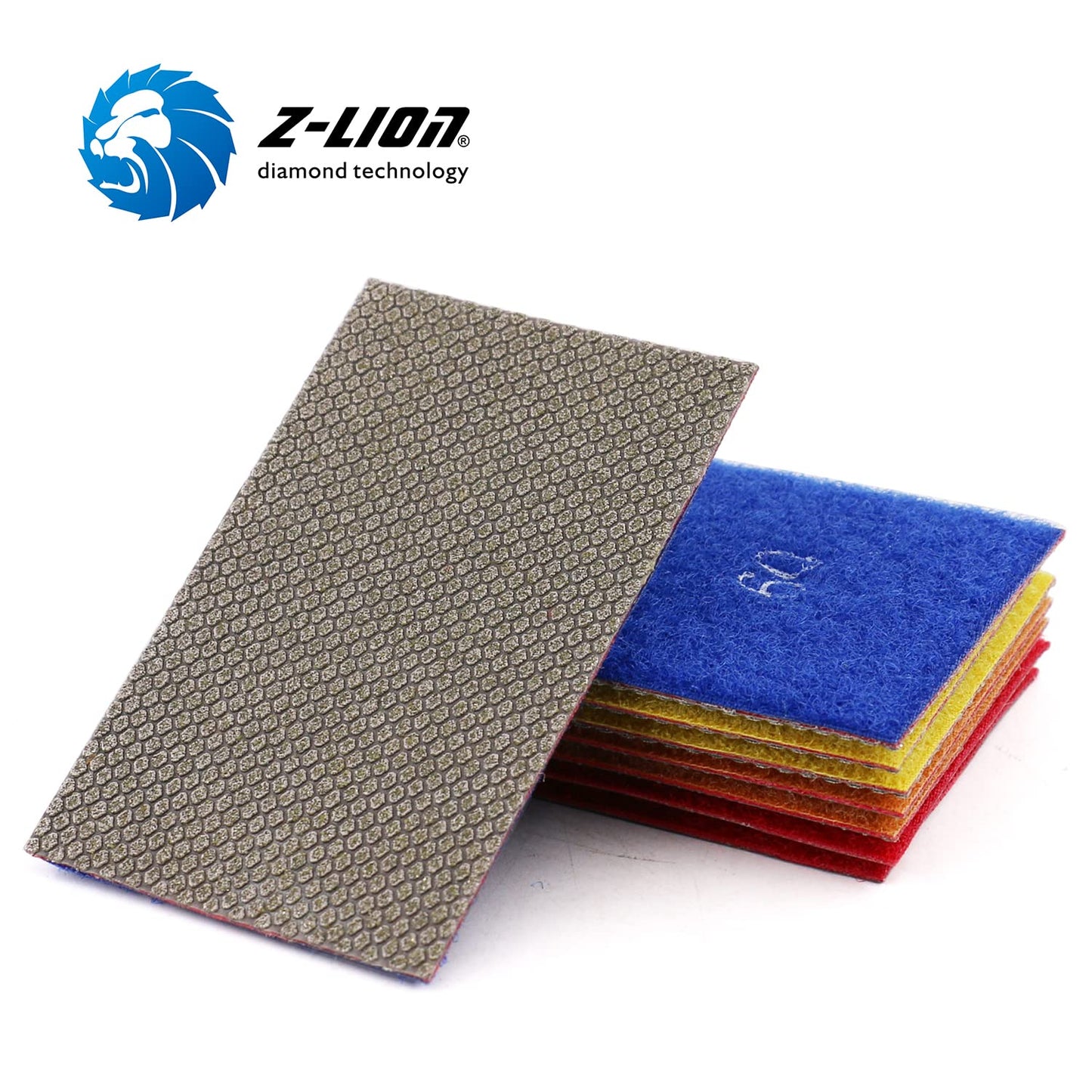 Z-Lion Diamond Abrasive Paper Sheets 120 Grit Diamond Sandpaper Nylon Back for Grinding Stone Glass Ceramic(1 Pcs)