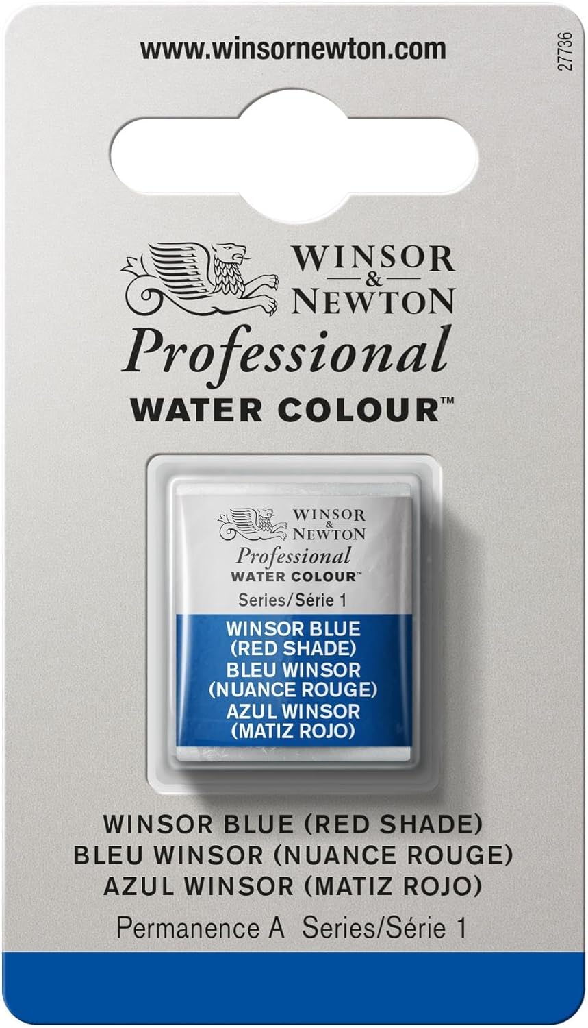 Winsor & Newton Professional Water Colour Paint, Half Pan, Winsor Blue Red Shade