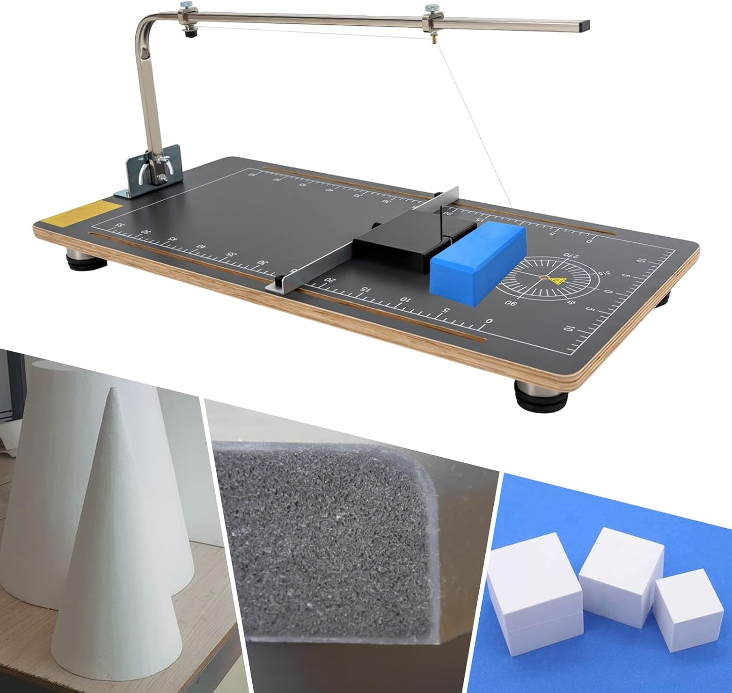 Foam Cutting Machine 110V 30W Hot Wire Board Foam Cutting Machine,Styrofoam Cutter Cutting Foams Table Tool Temperature Adjusted for Sponge Pearl Cotton Kt Board Cutting,Black