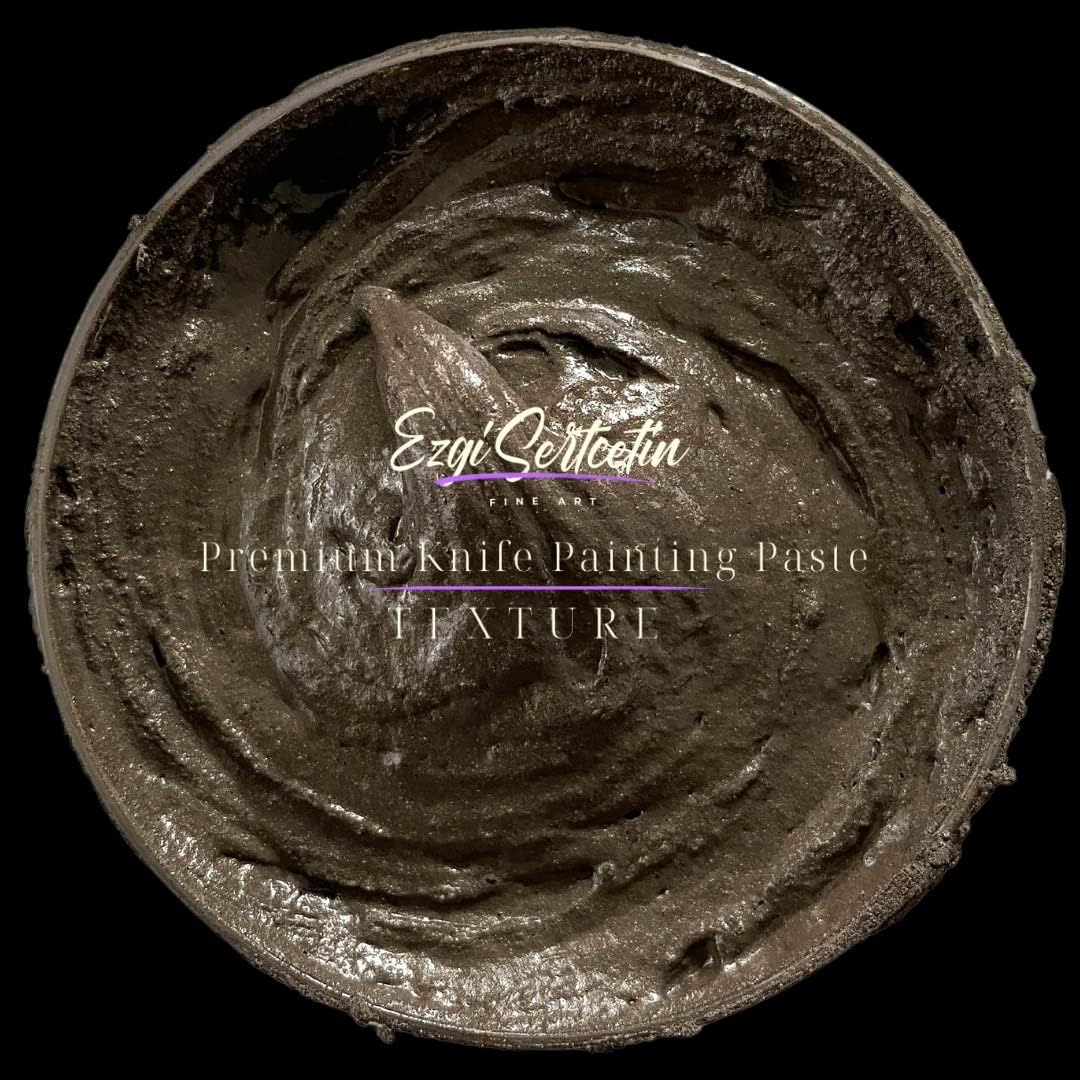 Premium Palette Knife Painting Paste|Texture Paste|Authentic Bright Colors|Ready to Use|Easy to Apply| 6oz (Café Noir Brown)