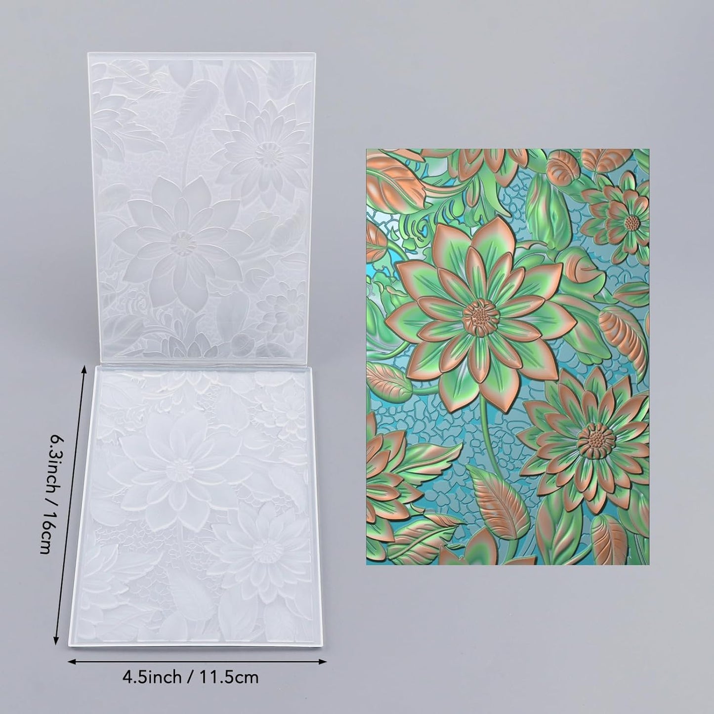 BAOFALI 3D Embossing Folders Lotus for DIY Scrapbooking Photo Album Card Paper Craft Decoration for Card Making,Embossing Template Paper Card Embossing Stencil 6.3" L x 4.5" W