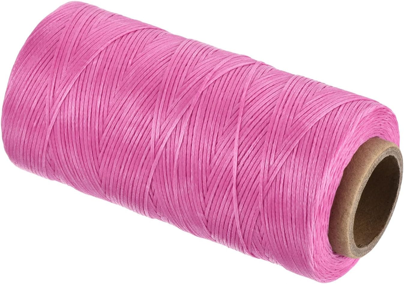 MECCANIXITY Waxed Thread,197 Yard 1mm 210D Flat Wax Thread Polyester Waxed String for Leather Sewing Hand Weaving Book Binding Home Decoration,Rose Red