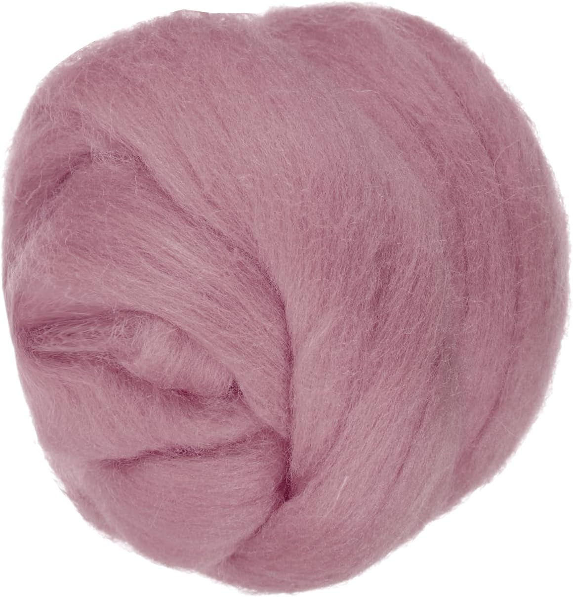 PATIKIL Wool Roving Yarn, 250G/8.8OZ Felting Wool Pure Roving Yarn, Pale Pink