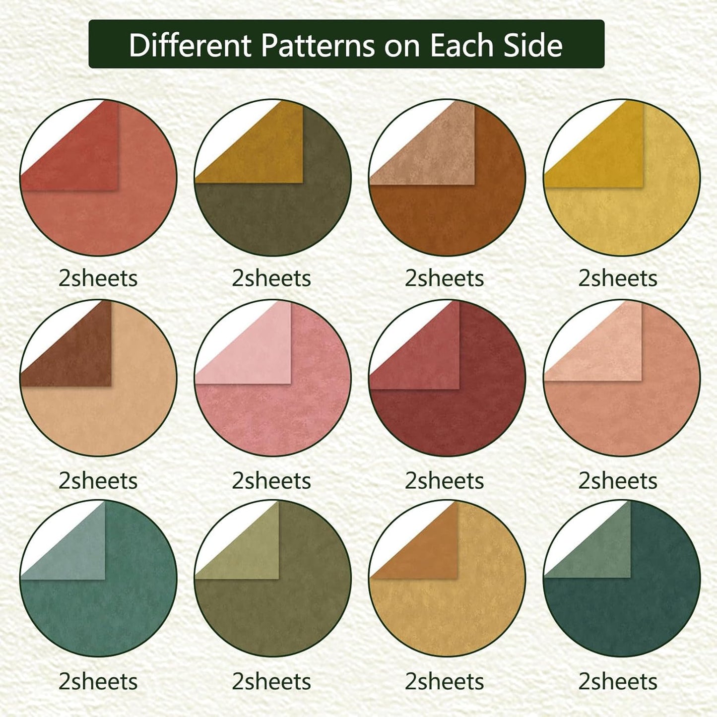 Scrapbook Paper 12x12 Brown, 24 Sheets/24 Designs Double-Sided Bohemian Patterned Craft Paper, Boho Tone Decorative Paper for Junk Journals Greeting Cards Photo Album Decoration (Boho Tone, 12x12 in)