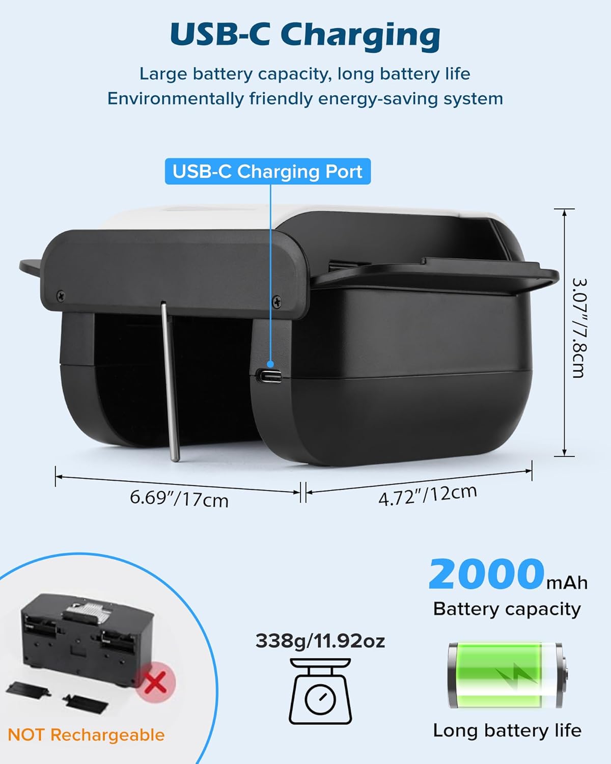 Automatic Card Shuffler, Electric Card Shuffler for 1-2 Decks One-Press AUTO & Manual Mode Rechargeable 2000mAh Low Noise for Poker, UNO, Blackjack, Skip-Bo, Phase 10, Texas Hold'em