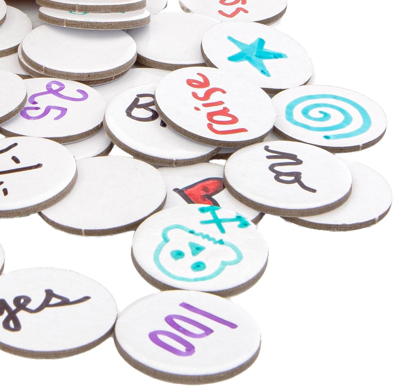 Stellar Factory: Dry Erase Tokens: Reusable for DIY, Game Design, and RPGs (80 PCS)