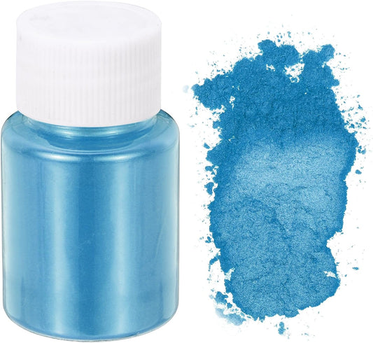 uxcell 10g/0.35oz Cosmetic Grade Mica Powder, 600 Mesh Mica Powder Natural Resin Epoxy Pigment Powders for Casting Resin, Candle Dye, DIY Nail Polish and Lip Gloss, Azure