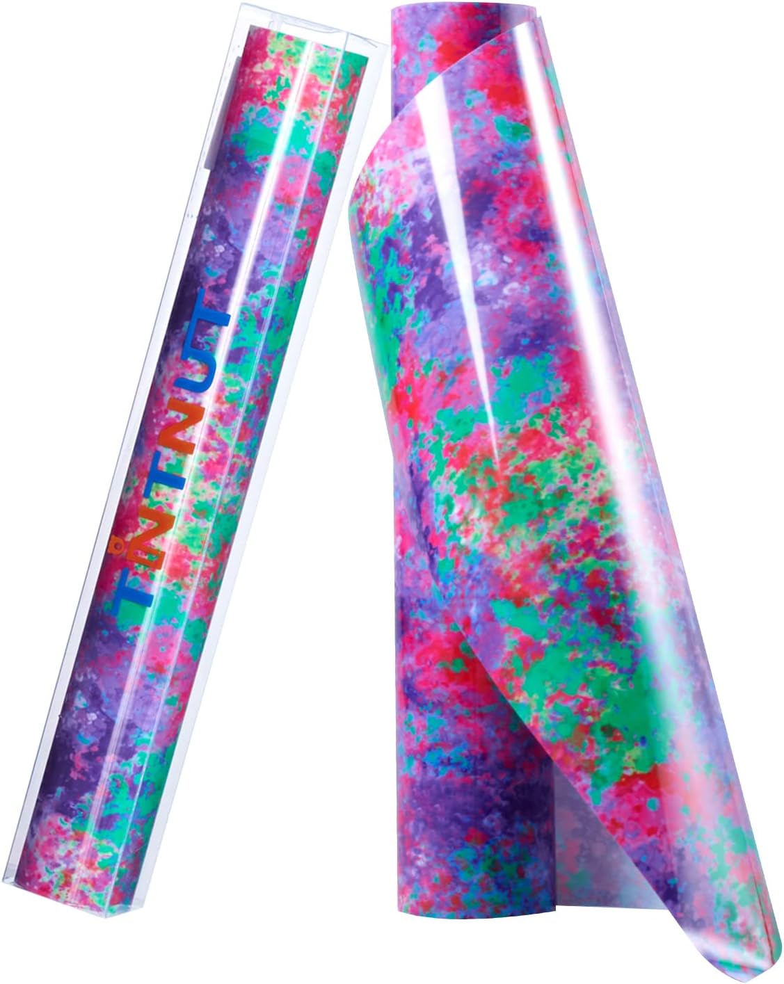 Tintnut Splash Heat Transfer Vinyl Roll - 12 Inch x 5ft Purple Watercolor Ink Patterned HTV Splatter Iron On Vinyl DIY T-Shirts Hats Clothes Canvas Bags