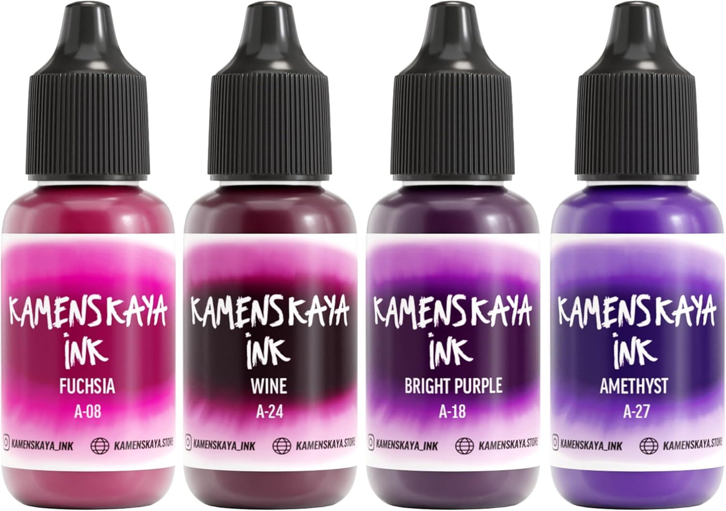 Alcohol Ink Set - 34 Color Variations - Set #12-4 Alcohol Inks x 0.51 fl oz (15 ml)