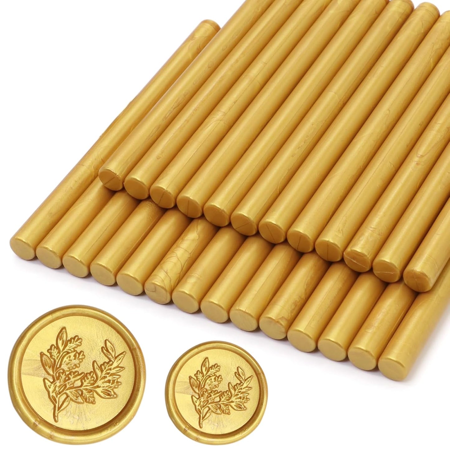 Gold Wax Seal Sticks 26pcs, Andotopee Glue Gun Wax Seal Sticks for Wax Seal Stamp, Premium Sealing Wax for Envelope Letter Seal Wedding Invation Craft Adhesive, Great Gift Ideas (Mini Size)