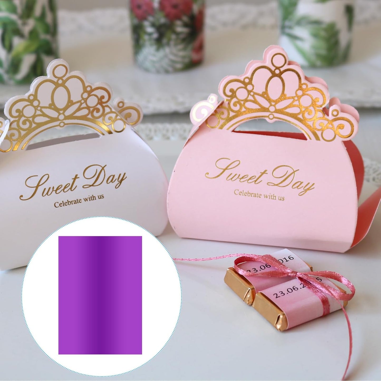 PATIKIL 11.7x8.3" Hot Stamping Foil Paper Sheet, 20 Sheets A4 Heat Transfer Hot Stamping Paper Foil for Leather DIY Logo Decor Craft Gift Package Scrapbook Card, Purple