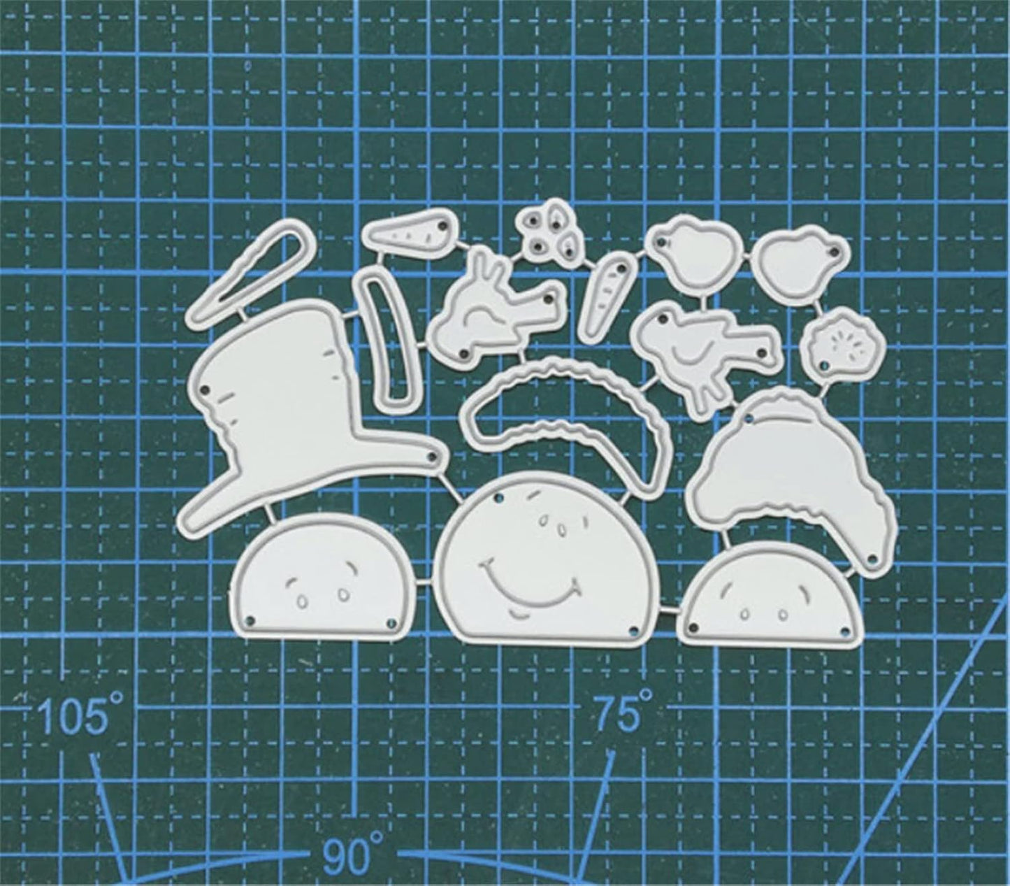 Metal Cutting Dies DIY Merry Christams Embossing Stencil Template Scrapbooking Card Making Mold Photo Album Arts Crafts Tools(Snowman and Bird-10x6.7c)