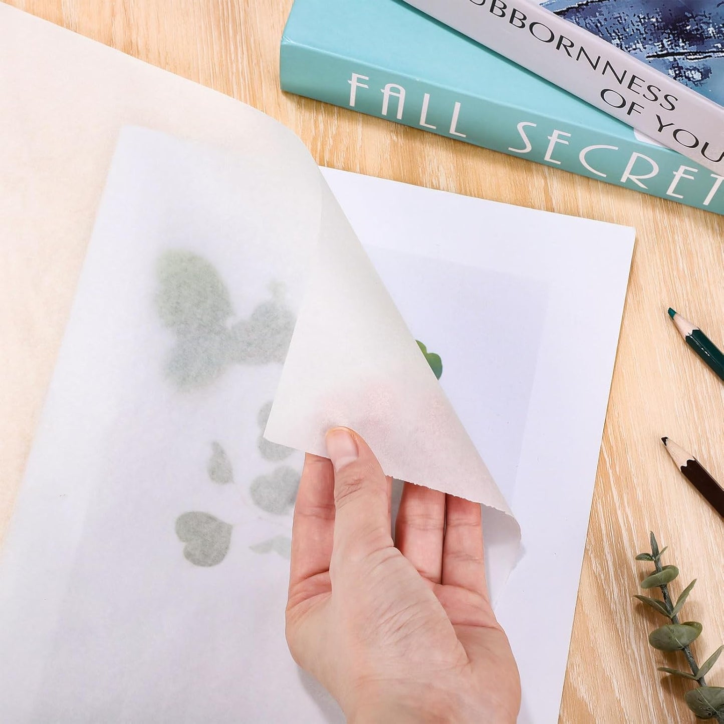 Tracing Paper Roll 24in x 50yd, White Trace Paper Pattern Paper Translucent Tracing Paper for Sewing, Drawing, Sketching, Gift Wrapping