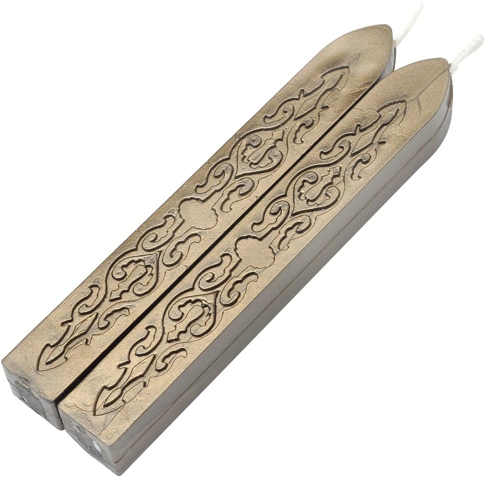 Yoption Sealing Wax Sticks with Wicks Antique Fire Manuscript Sealing Wax for Wax Seal Stamp (Bronze)