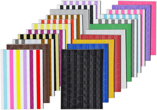 VIPbuy 2244 Count (22 Colors Assorted) Photo Mounting Corner Stickers Self Adhesive for Scrapbook Photo Albums DIY Craft, 22 Sheets