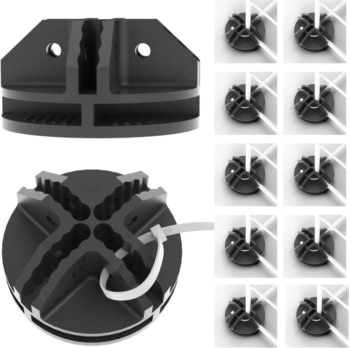 35Pcs Cube Wire Connector replacement for Cube Storage Modular Closet Organizer and Metal Grid Shelving or Pet Animal Playpen (Black)