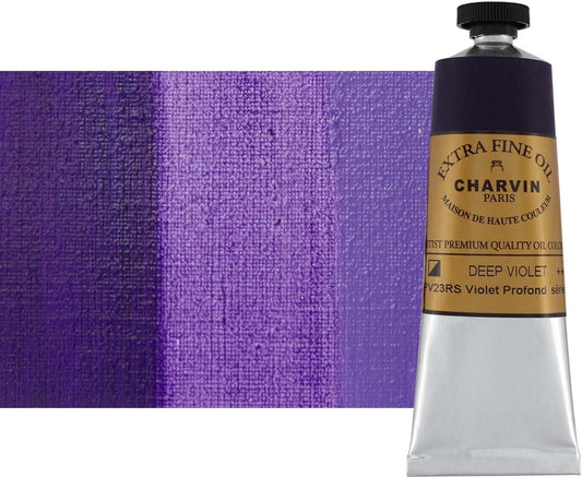 Charvin Extra Fine Oil Paint, Deep Violet 60 mL - Triple-Milled, Rich Texture, Poppy Oil-Based, Light-Fast, Handmade, Archival Quality