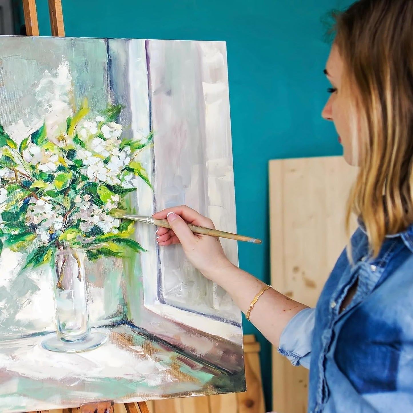 ESRICH Canvas Boards for Painting, 5 Pack 9x12 Canvases for Painting Cotton Primed Acid Free Blank Canvas Panels for Oil Paint, Watercolor, Acrylic Paint, Gouache and Tempera.