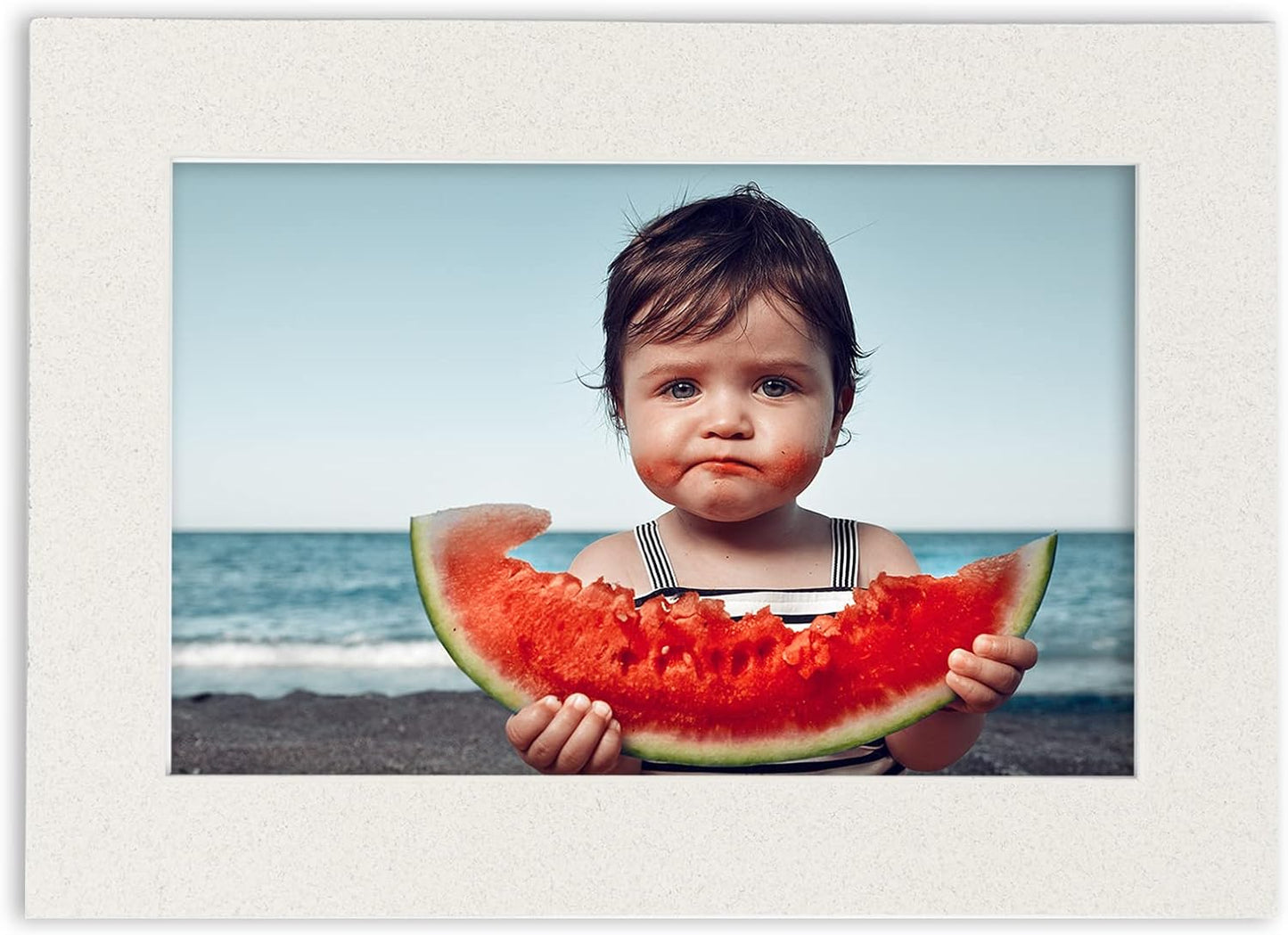 8x10 Mat Bevel Cut for 5.5x8.5 Photos - Acid Free Oyster Shell White Precut Matboard - For Pictures, Photos, Framing - 4-ply Thickness