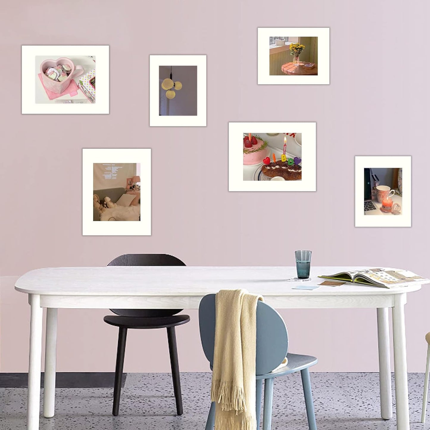 HOTUO 10 Pack 5x7 Ivory Picture Mats, 4 Ply Thickness Frame Mattes for 4x6 Photo, Photo Mat with Core Bevel Cut, for Frames/Artwork/Print/Pictur