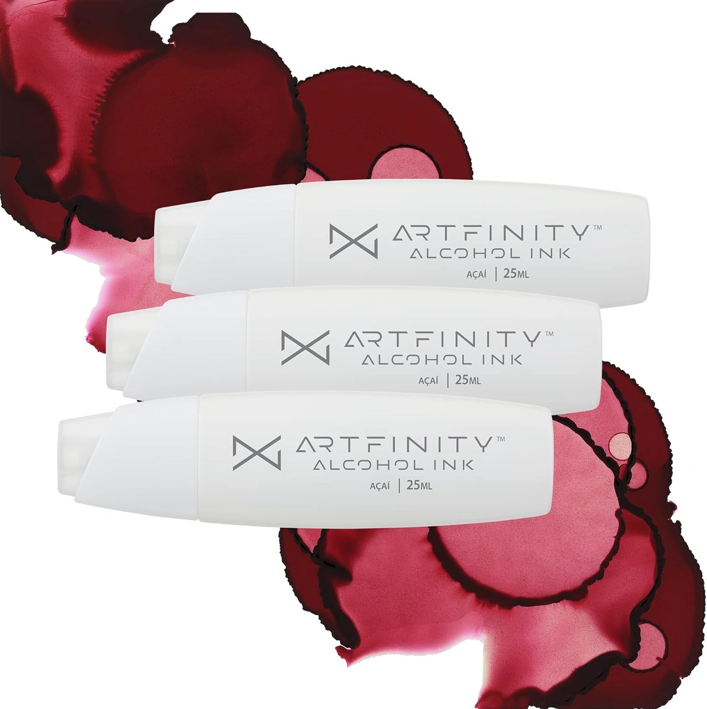 Alcohol Inks 3 Pack - Vibrant, Professional, Dye-Based Alcohol Inks for Artfinity Alcohol Markers, Artists, Drawing, & More! - Acai R8-8