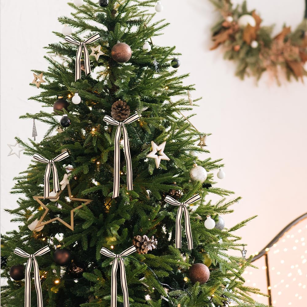 10 Yards × 3/5 Inch Black Natural Cotton Ribbon, Double Sided Webbing Straps Ribbons, Birthday Wedding Valentines Ribbons for Crafting, DIY Sewing, Gift Wrapping