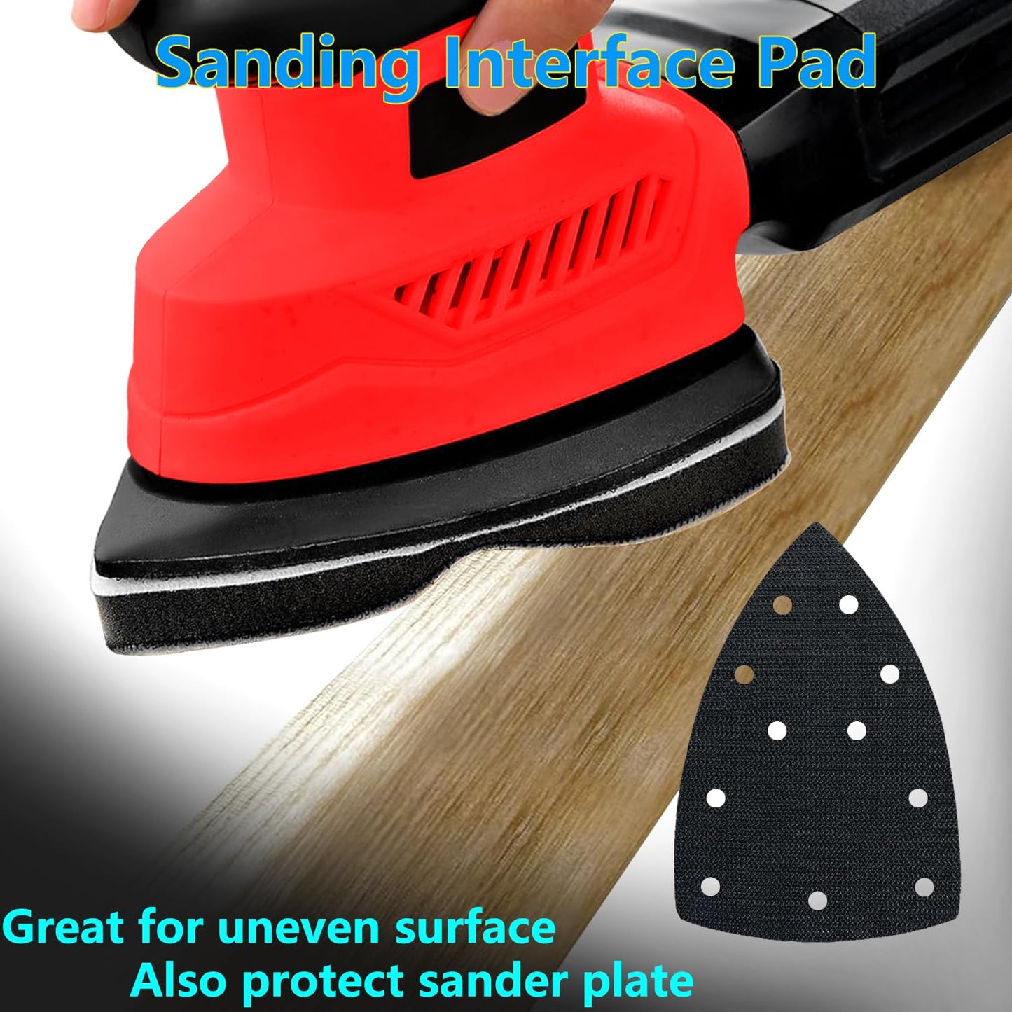 160pcs Mouse Sander Sandpaper and 3pcs Sanding Interface Pad, Detail Sander Sanding Sheets, Sanding Paper 60-240 Grit