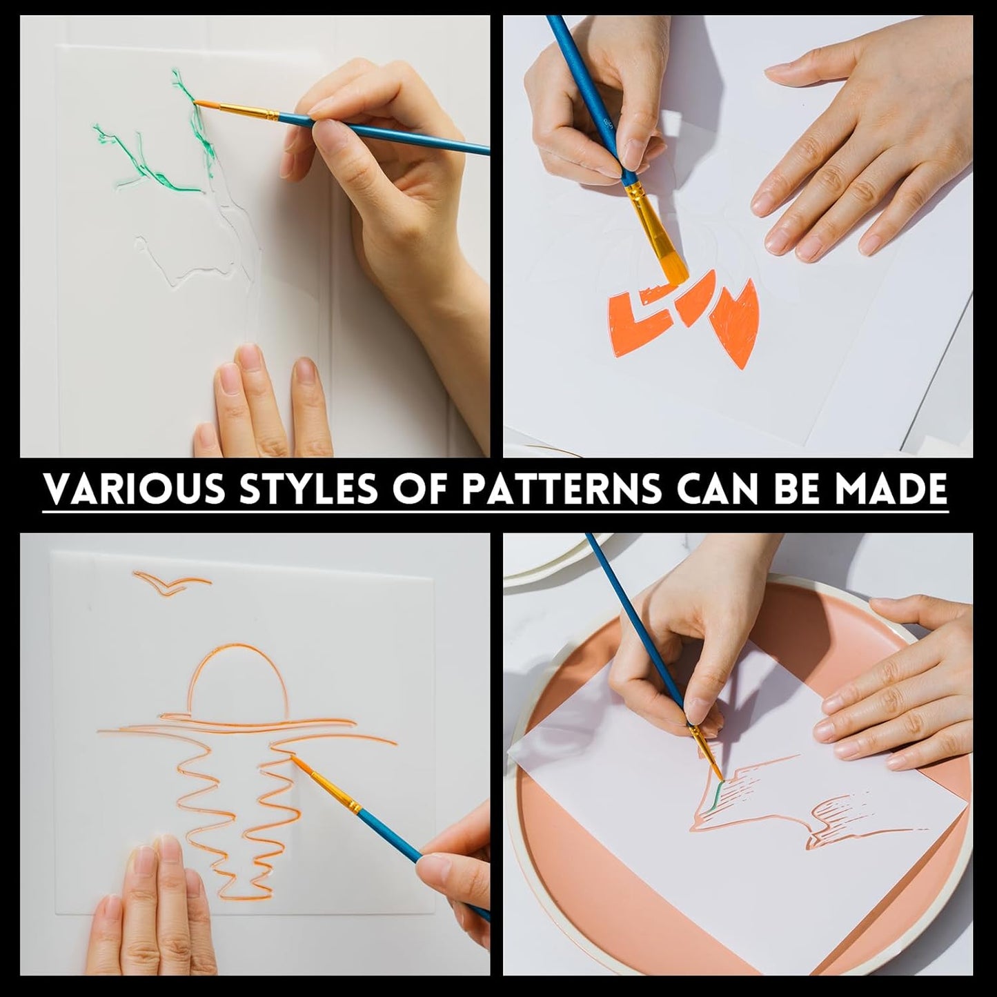 Frienda 24 Sheets Blank Stencil Plastic Making Sheet Milky Translucent Pet Template Stencil Material for DIY Crafts Gift(10 Mil, 12 x 24 Inch)