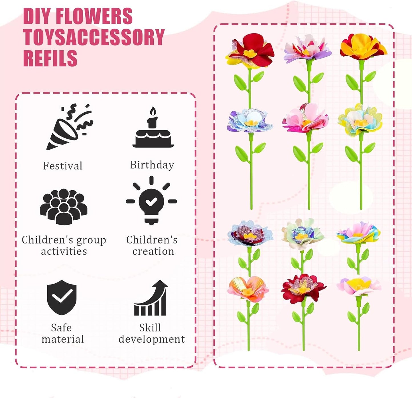 DIY Fabric Flower Bouquet Toy Accessories | Floral Art Craft Materials