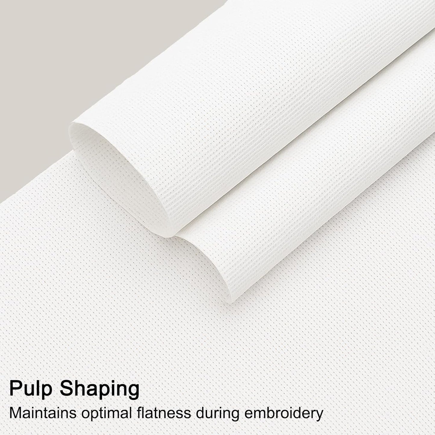 HexaHive Aida Cloth 14 Count Cross Stitch Fabric - 59 by 39 Inch Large Size Water Soluble Cross Stitch Canvas for Home DIY Embroidery Decoration Supplies (14CT, White)