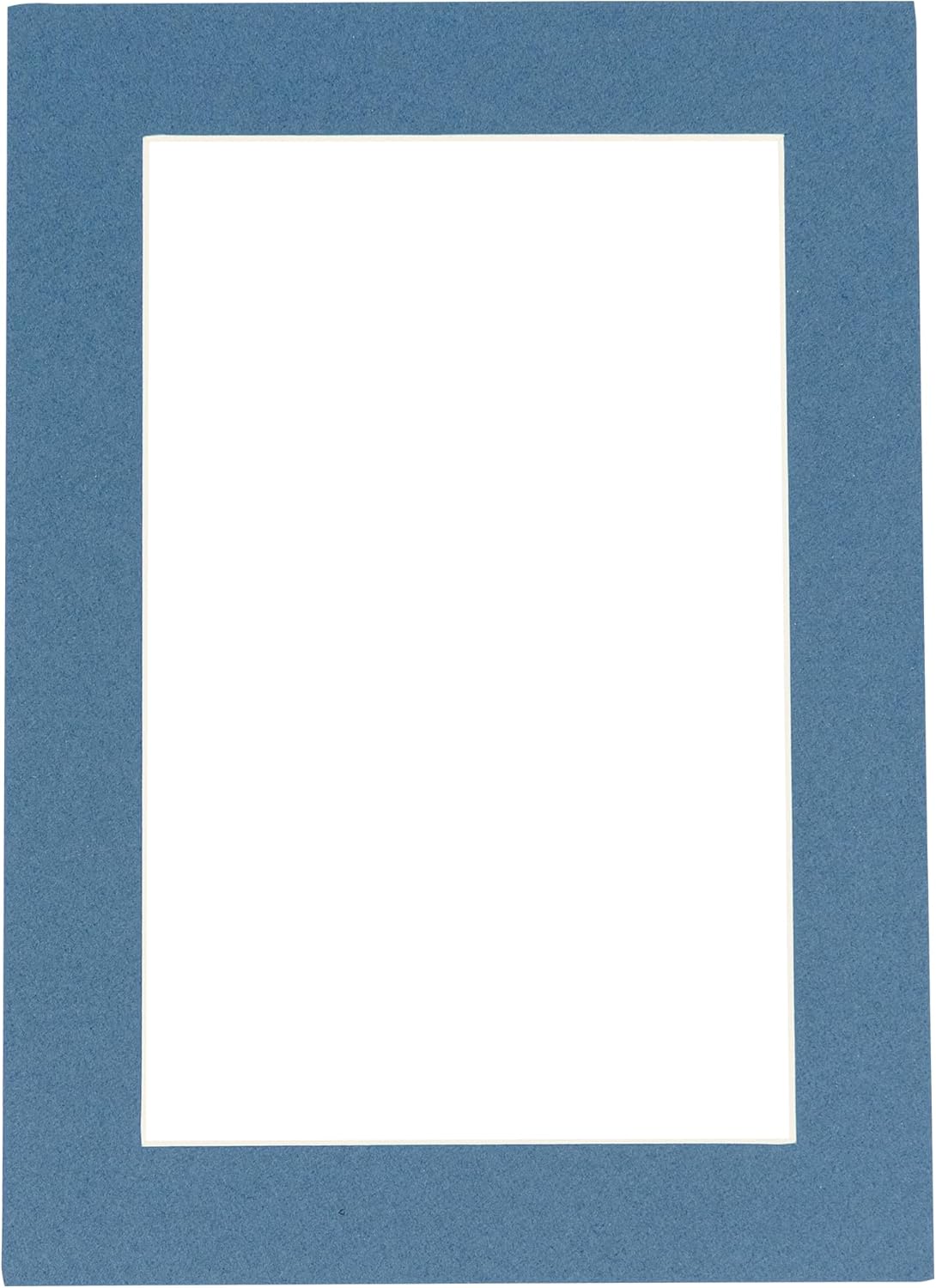 Poster Palooza 8.5x11 Mat Bevel Cut for 7x9 Photos - Acid Free Steel Blue Precut Matboard - For Pictures, Photos, Framing - 4-ply Thickness