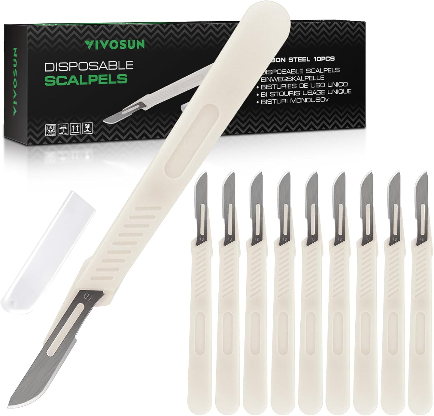 VIVOSUN #10 High-Carbon Steel Blades for Cutting Plants and Propagation