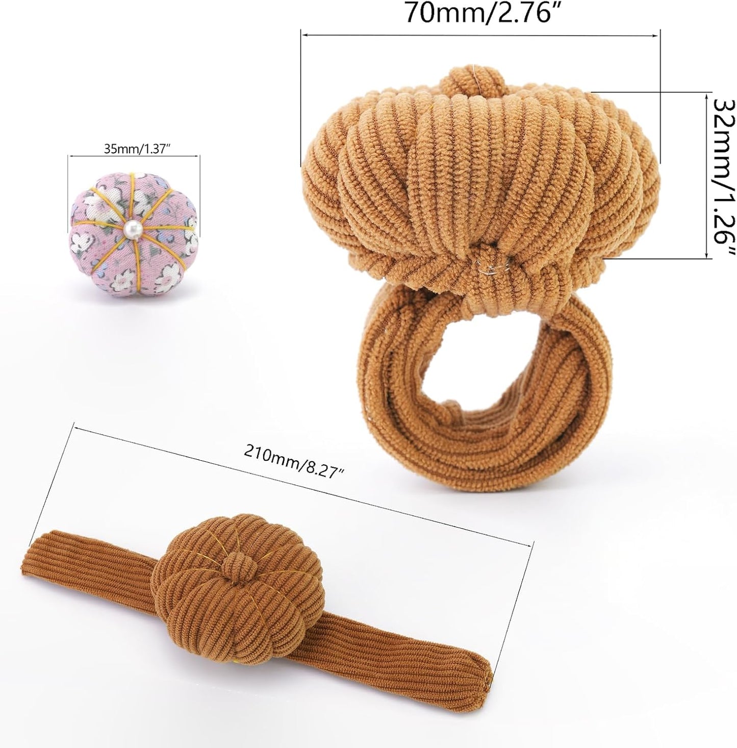 Wrist Pin Cushions, Sewing Needle Cushion kit with 1Pcs Elastic Strap Finger Ring Pincushions, Adjustable Strap Handcraft Needles Holder for Sewing and Quilting. (Peru)