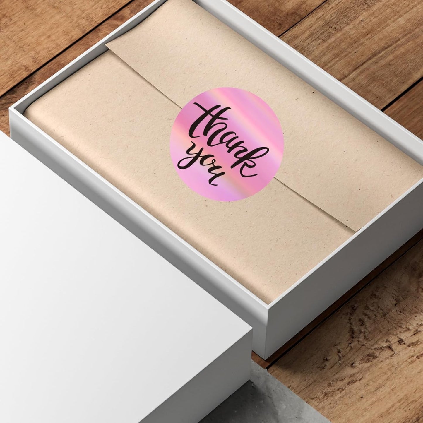 3" Circle Holographic Thermal Label Stickers Pink, Round Printable Rainbow Thermal Sticker for Gift Wrapping, Self-Adhesive/Perforation Line Design