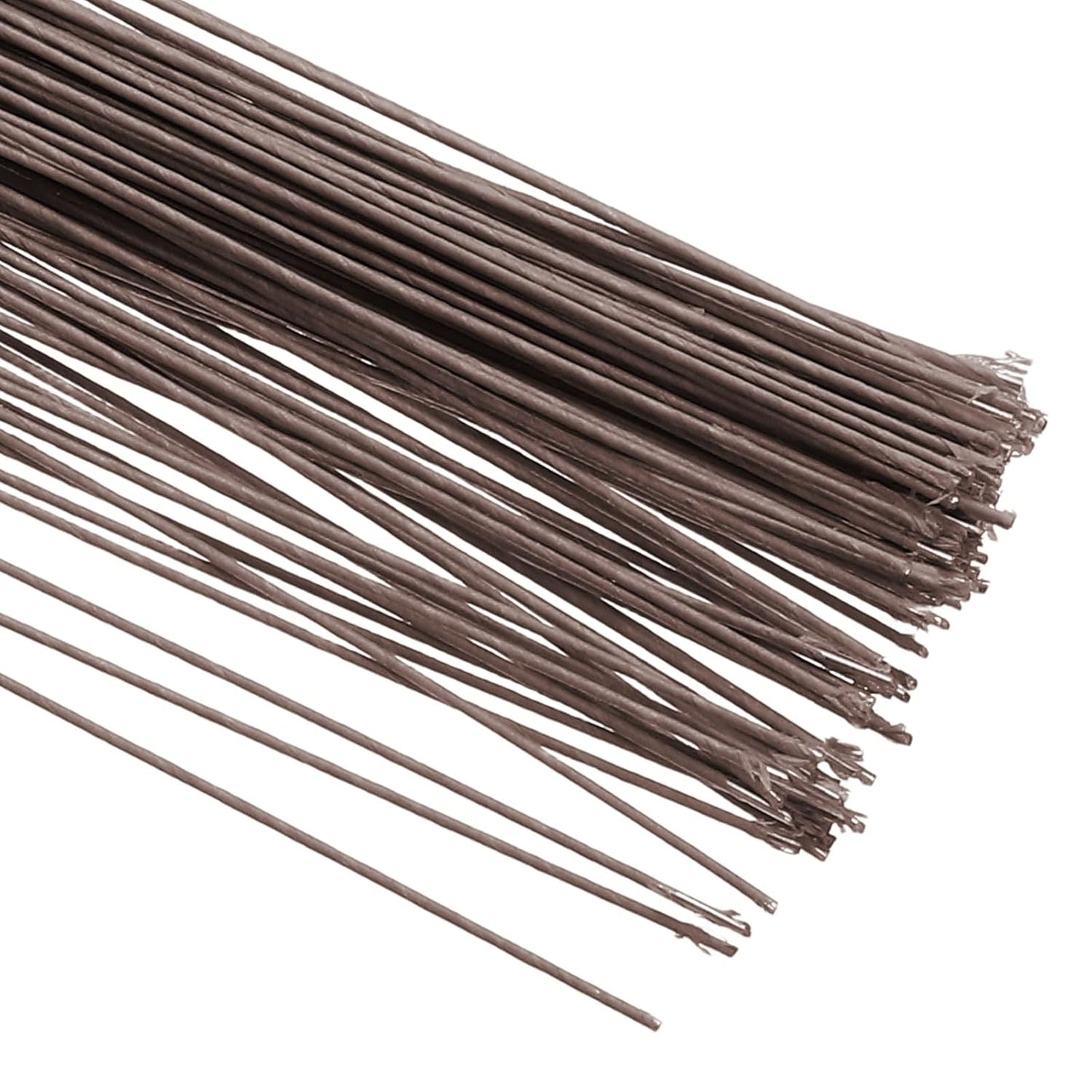 PATIKIL 18 Gauge 16" Floral Stem Wire, 100 Pcs Paper Wrapped Iron Artificial Flower Stem Accessories for DIY Bouquet Stem and Craft Decoration, Brown