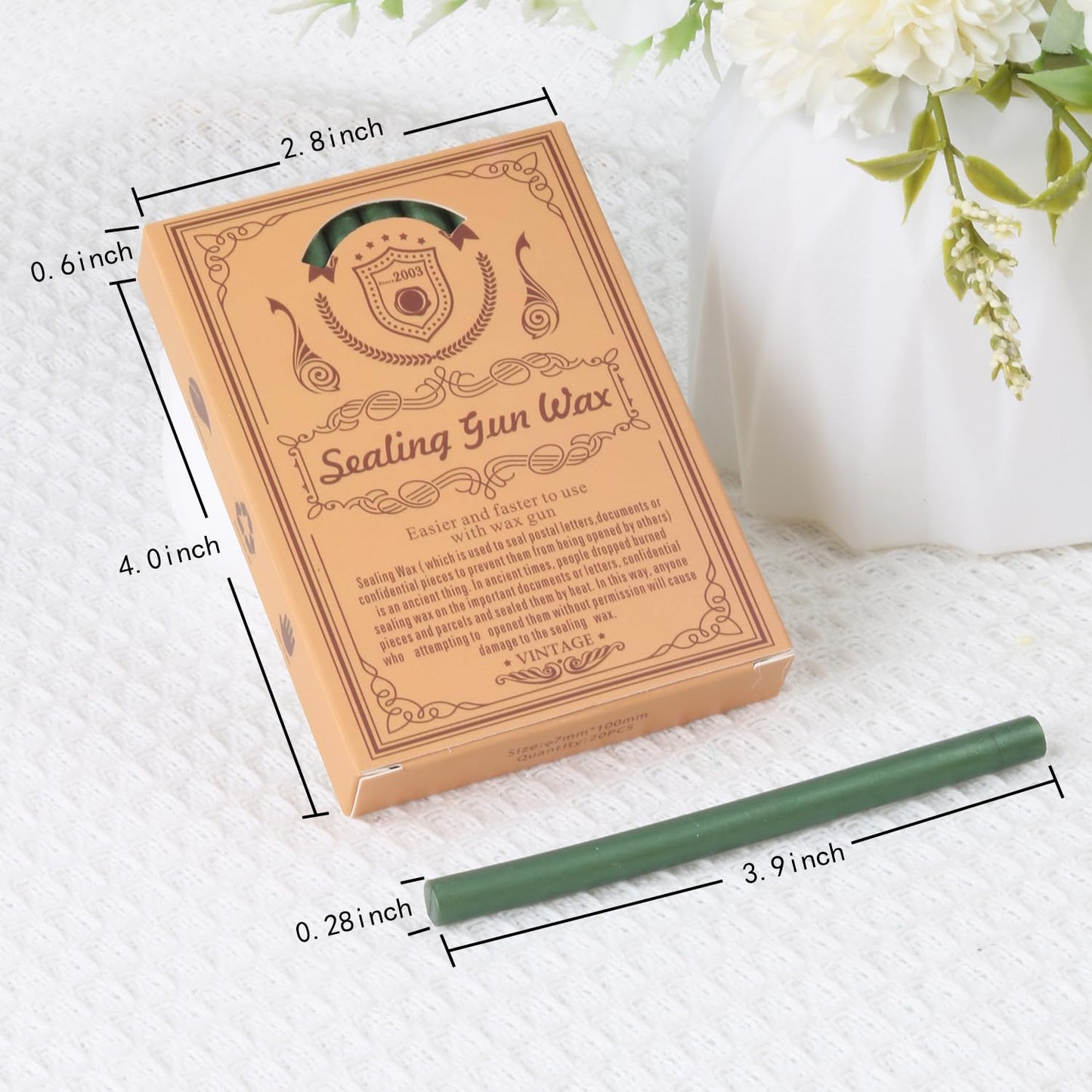 Gold Sealing Wax Sticks, WASOHLING 20Pcs Glue Gun Wax Seal Sticks for Wax Seal Stamp, Metallic Gold Wax Seals for Christmas Wedding Invitation Envelope Letter Seals, Craft Adhesive (Mini Size)