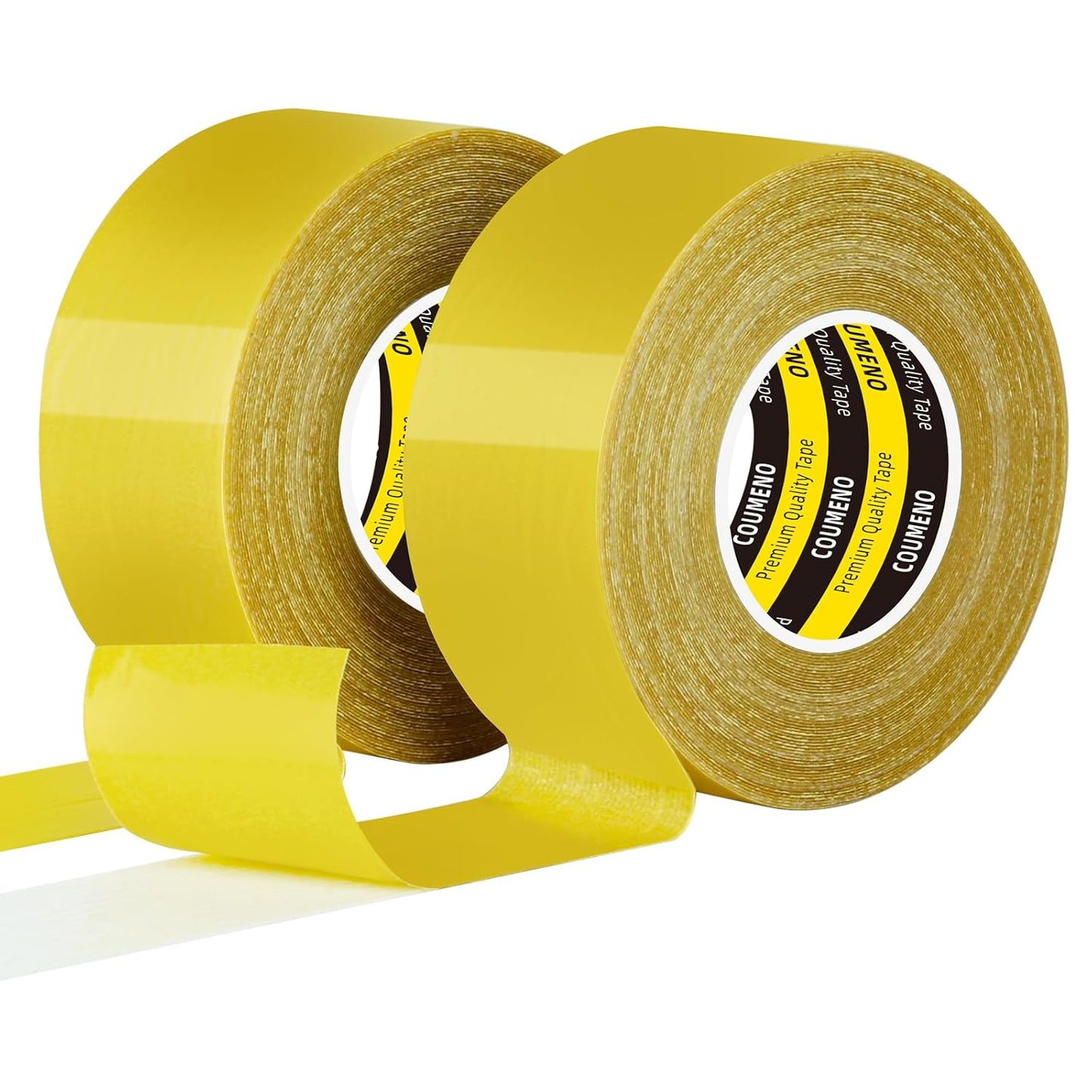 2 Pack Double Sided Tape Heavy Duty Strong Wall Adhesive with Fiberglass Mesh, Super Sticky Insistent Clear Tape, Easy Use Mounting Tape 1.4inX33FT
