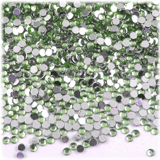 The Crafts Outlet 1,440pc Rhinestones Round 3mm (10ss) Light Green