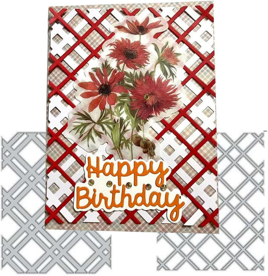 Mvchifay Cutting Dies Metal Stencils Scrapbooking Tool DIY Craft Carbon Steel Embossing Template for Paper Card Making (Rhombus Layer-14.3x11cm)