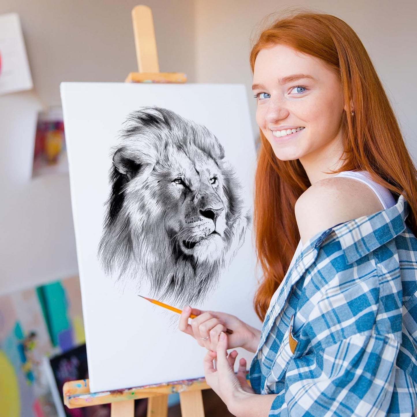 ESRICH Stretched Canvas for Painting,18 Multi Pack Blank Canvases for Painting 12x16, 11x14, 9x12, 8x10, 5x7, 3x5, Cotton Primed Painting Canvas for Oil, Acrylic Paint, for Beginners, Artists.