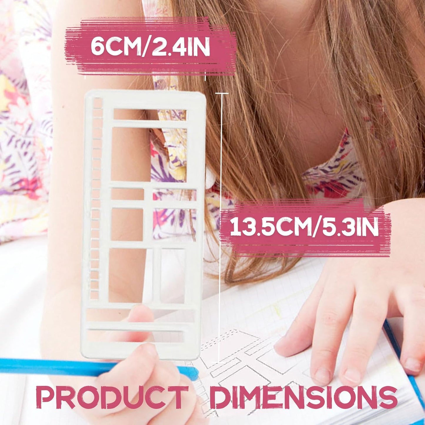 Handmade Flexible Record Template, Reusable Planner Stencils for Journaling, Calendar, Checklists, Scrapbooking & DIY Craft Supplies (B Set)