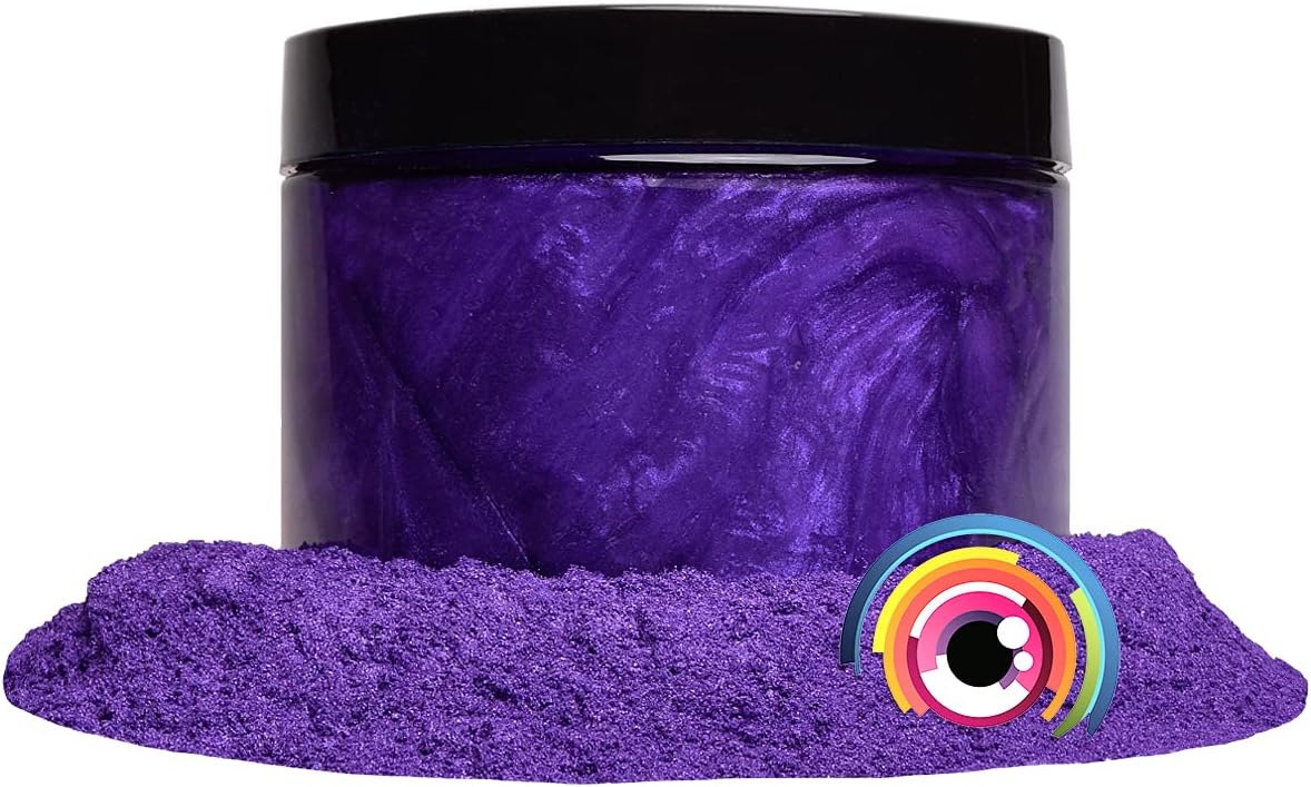 Eye Candy Pigments Premium Purple Mica Powder - Rainbow Violet (50gr) - for Epoxy, Resin, Soap, Paint, Woodworking, Acrylic Pouring, Bath Bombs, Fishing Lures - DIY Arts and Crafts Additive