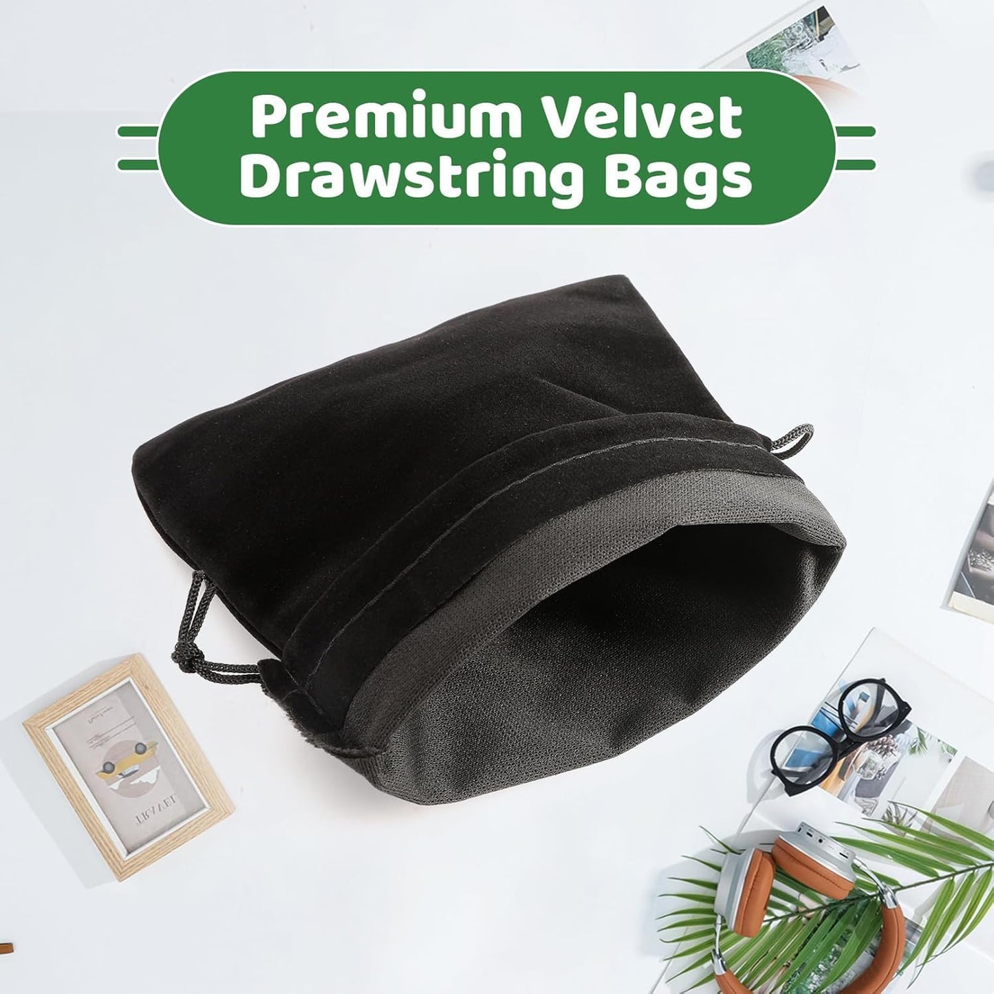 COSBAY 50 Pack Velvet Drawstring Bags,5×7 Inch Small Velvet Jewelry Pouches,Velvet Gift Bags for Wedding