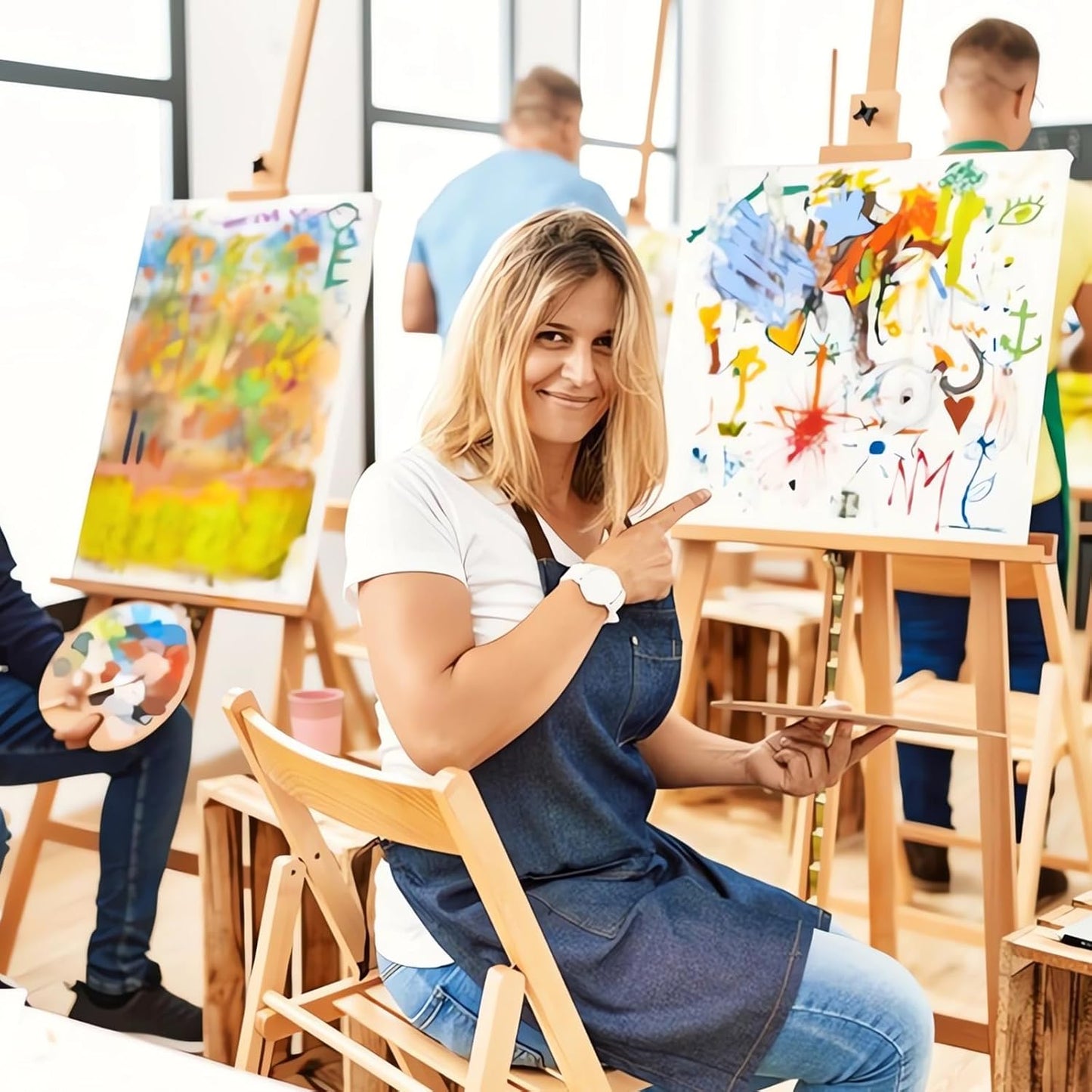 FUMILE 8x10 Canvas for Painting Stretched, 24 Pack Canvases for Painting-5/8 in Profile Primed White Blank Painting Canvas Value Pack for Oil & Acrylic Paint