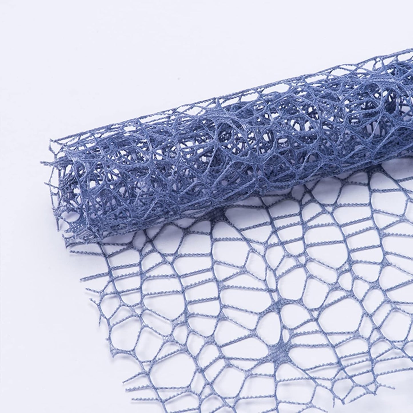 Korean Jacquard Net Mesh Openwork Floral Wrapping Paper 1 Roll Florist Supplies Flower Bouquet Wrapping Paper Floral Supplies for Fresh Flowers, 50cm x 5 Yard (Lilac Purple)