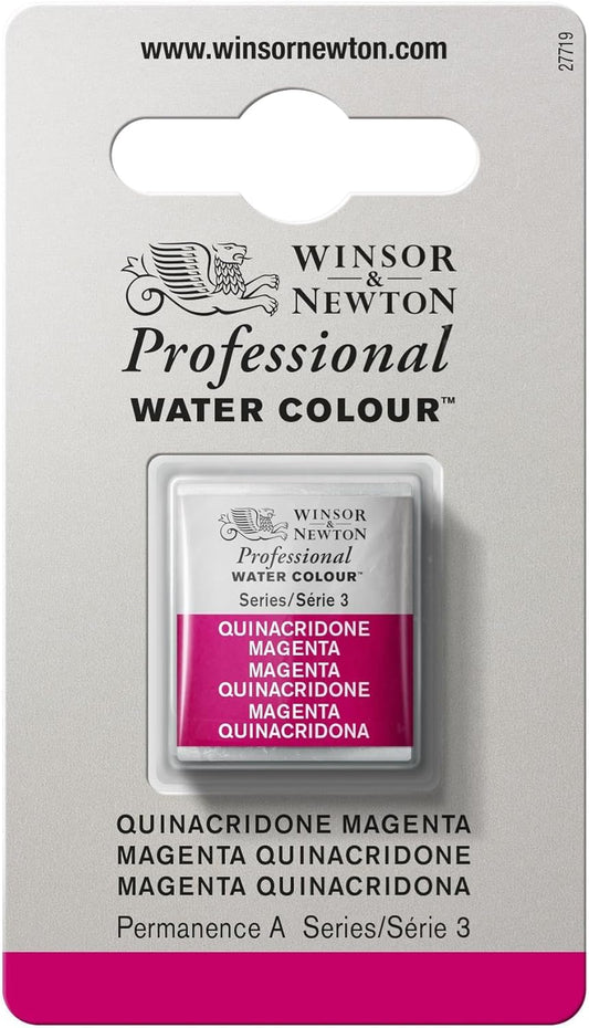 Winsor & Newton Professional Watercolor, Half Pan, Quinacridone Magenta